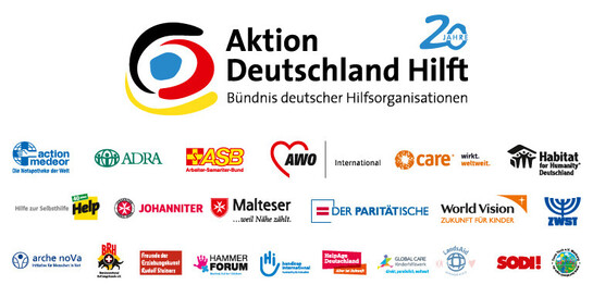 Das Bündnis Aktion Deutschland Hilft feiert im März 2021 sein 20 jähriges Bestehen