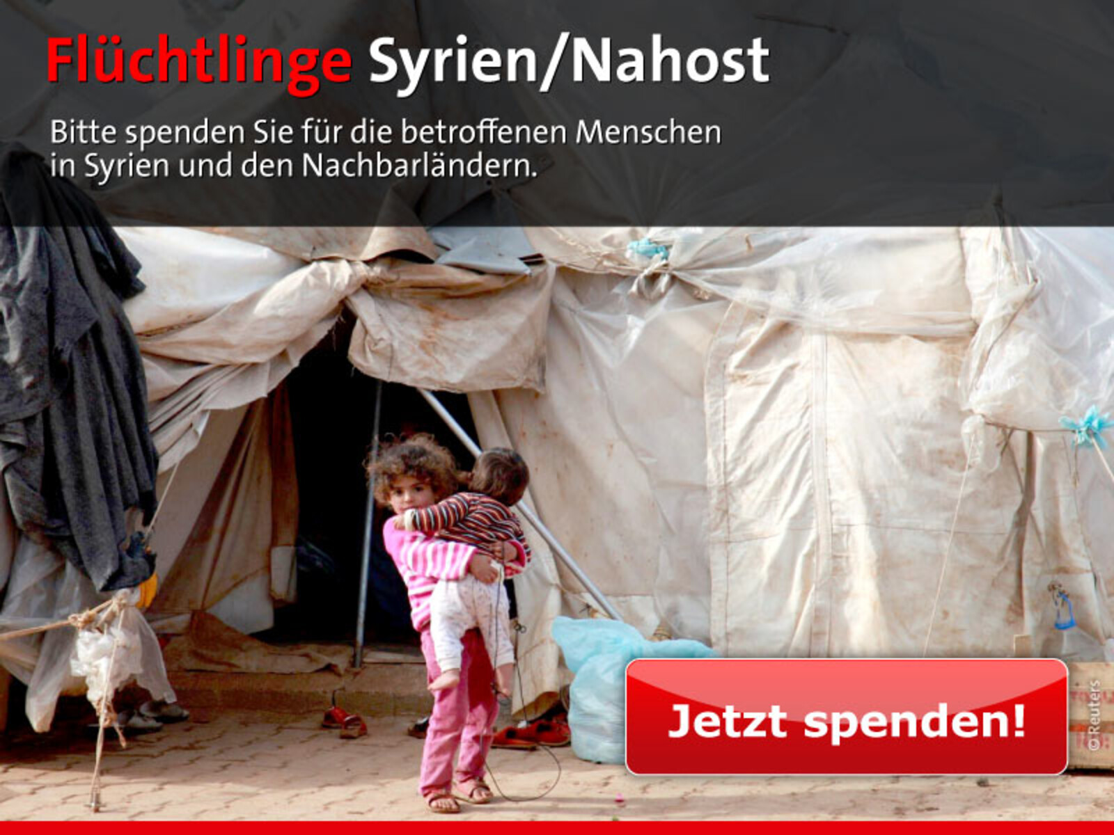 Bitte spenden Sie für die betroffenen Menschen in Syrien und den Nachbarländern