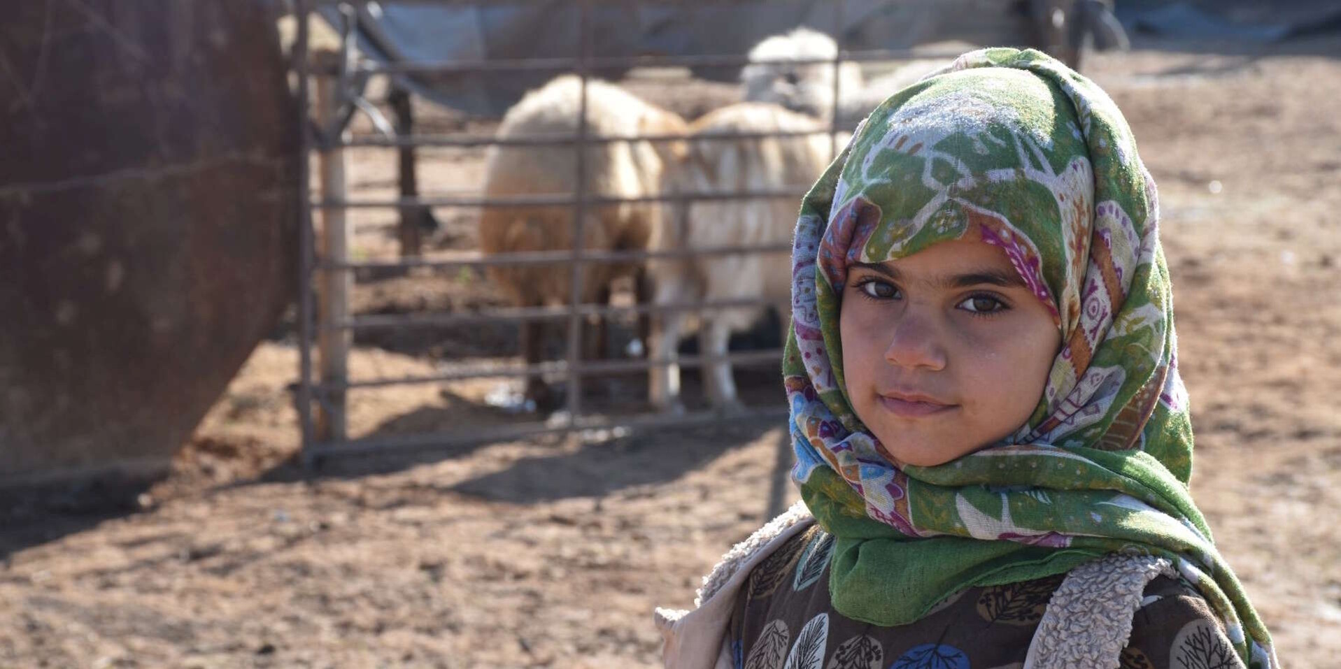 Ein Mädchen in einem Flüchtlingscamp in Syrien