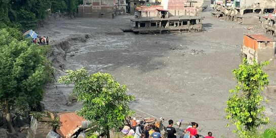 Zahlreiche Häuser wurden durch die Sturzflut in Nepal zerstört
