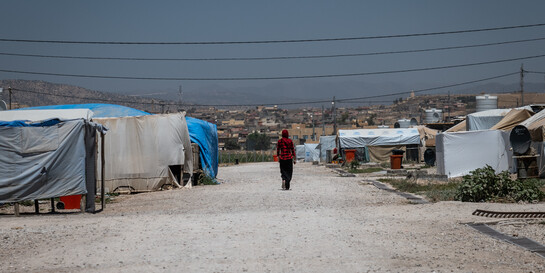 Vertriebene Jesinden in Flüchtlingscamp im Irak