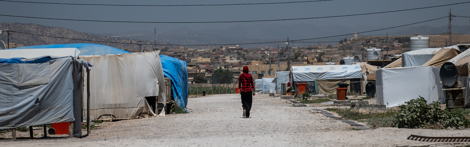 Vertriebene Jesiden in Flüchtlingscamp im Irak