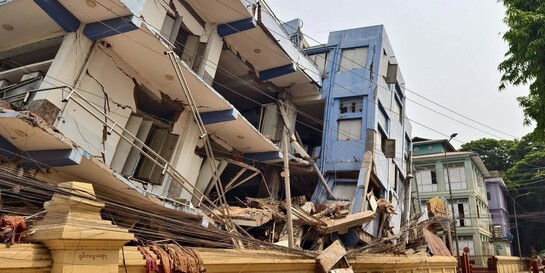 Zerstörung nach Erdbeben in Myanmar