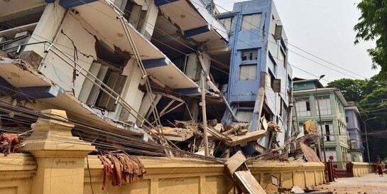 Zerstörung nach Erdbeben in Myanmar
