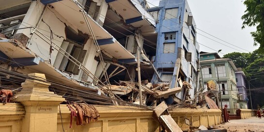 Zerstörung nach Erdbeben in Myanmar