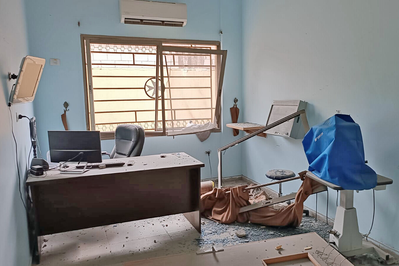Zerstörte Augenklinik im Gazastreifen Zerstörte Augenklinik im Gazastreifen