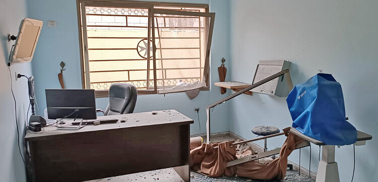 Zerstörte Augenklinik im Gazastreifen