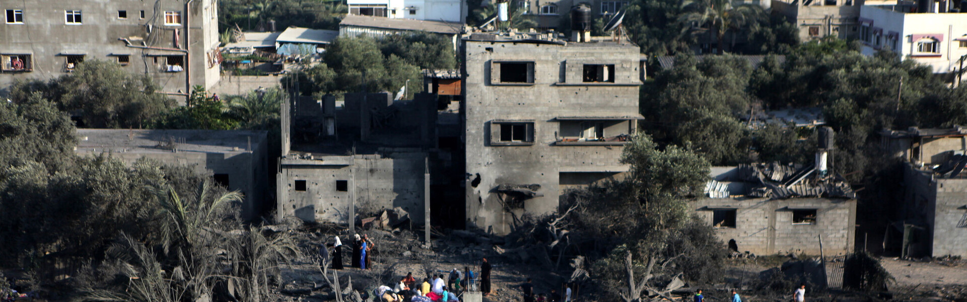 Ein zerstörtes Wohngebiet in Gaza, Archivbild