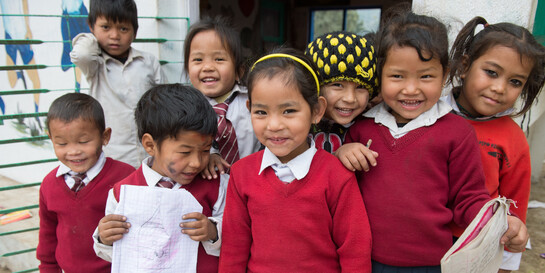 Nach dem schweren Erdbeben in Nepal sind viele Schulen wieder aufgebaut.