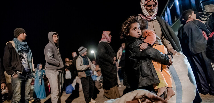 Kinder auf der Flucht aus Syrien