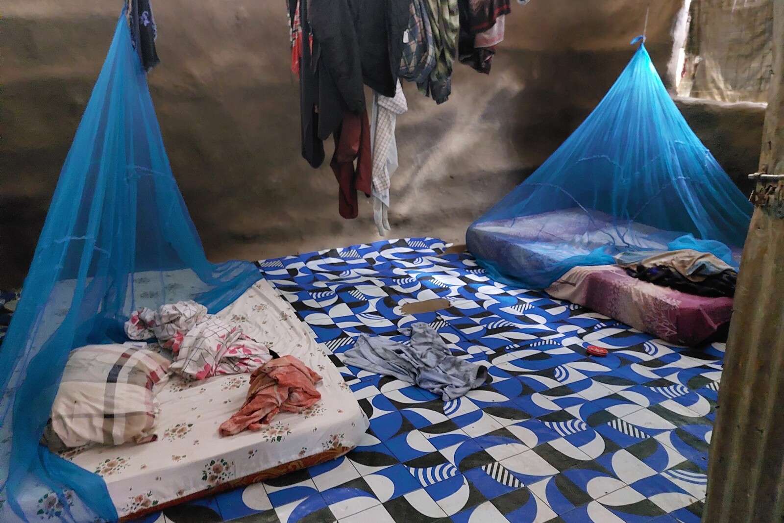 Ein Schlafplatz im Geflüchtetencamp Kakuma in Kenia