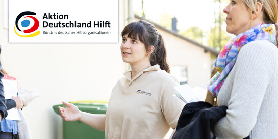 Tanja Rerich von Aktion Deutschland Hilft besucht Hilfsprojekte im Ahrtal