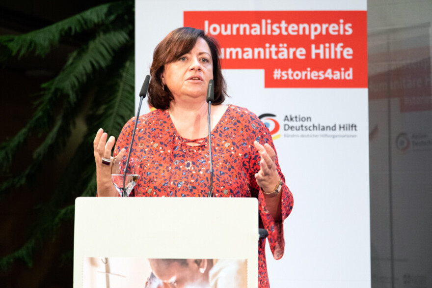 Dr. Bärbel Kofler, Beauftragte der Bundesregierung für Menschenrechtspolitik und Humanitäre Hilfe, bei der Preisverleihung Dr. Bärbel Kofler, Beauftragte der Bundesregierung für Menschenrechtspolitik und Humanitäre Hilfe, bei der Preisverleihung