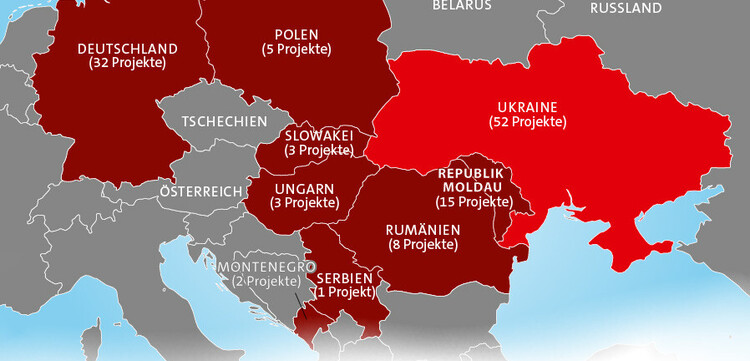 Ukraine-Hilfe: Deutschland und Anrainerstaaten Ukraine-Hilfe: Deutschland und Anrainerstaaten