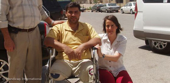 Uta Prehl mit einem Patienten aus dem Irak