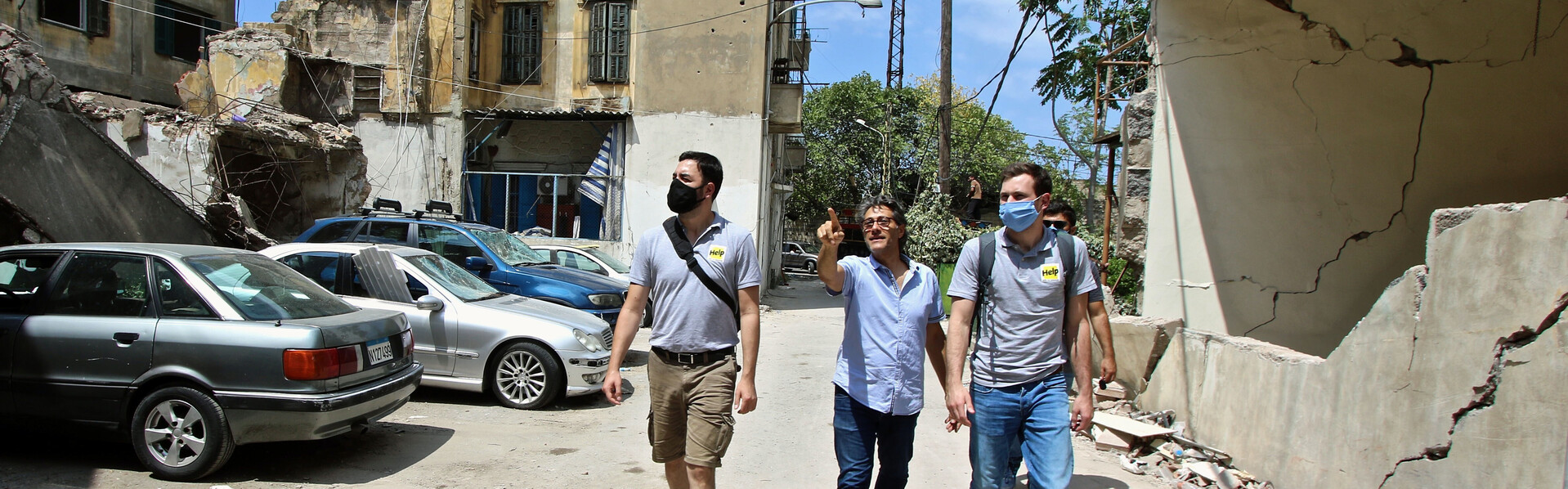 Helfer unserer Bündnisorganisation – Help - Hilfe zur Selbsthilfe beim Einsatz in Beirut, Libanon © Help – Hilfe zur Selbsthilfe/Sophia Maier