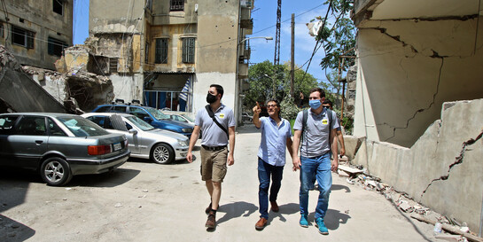 Helfer unserer Bündnisorganisation – Help - Hilfe zur Selbsthilfe beim Einsatz in Beirut, Libanon © Help – Hilfe zur Selbsthilfe/Sophia Maier