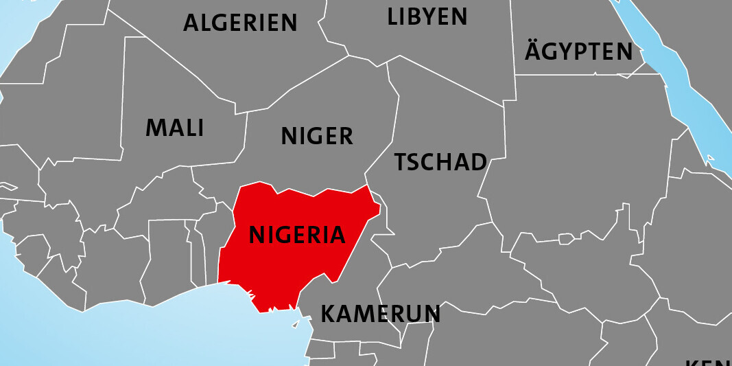 Die Lage von Nigeria in Afrika Die Lage von Nigeria in Afrika