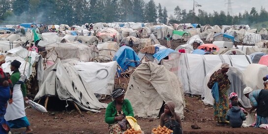 Geflüchtete Menschen in einem Camp im Kongo (Symbolbild) 