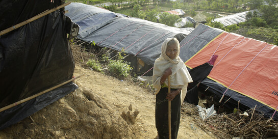Eine Frau im Flüchtlingscamp Cox's Bazar in Bangladesch
