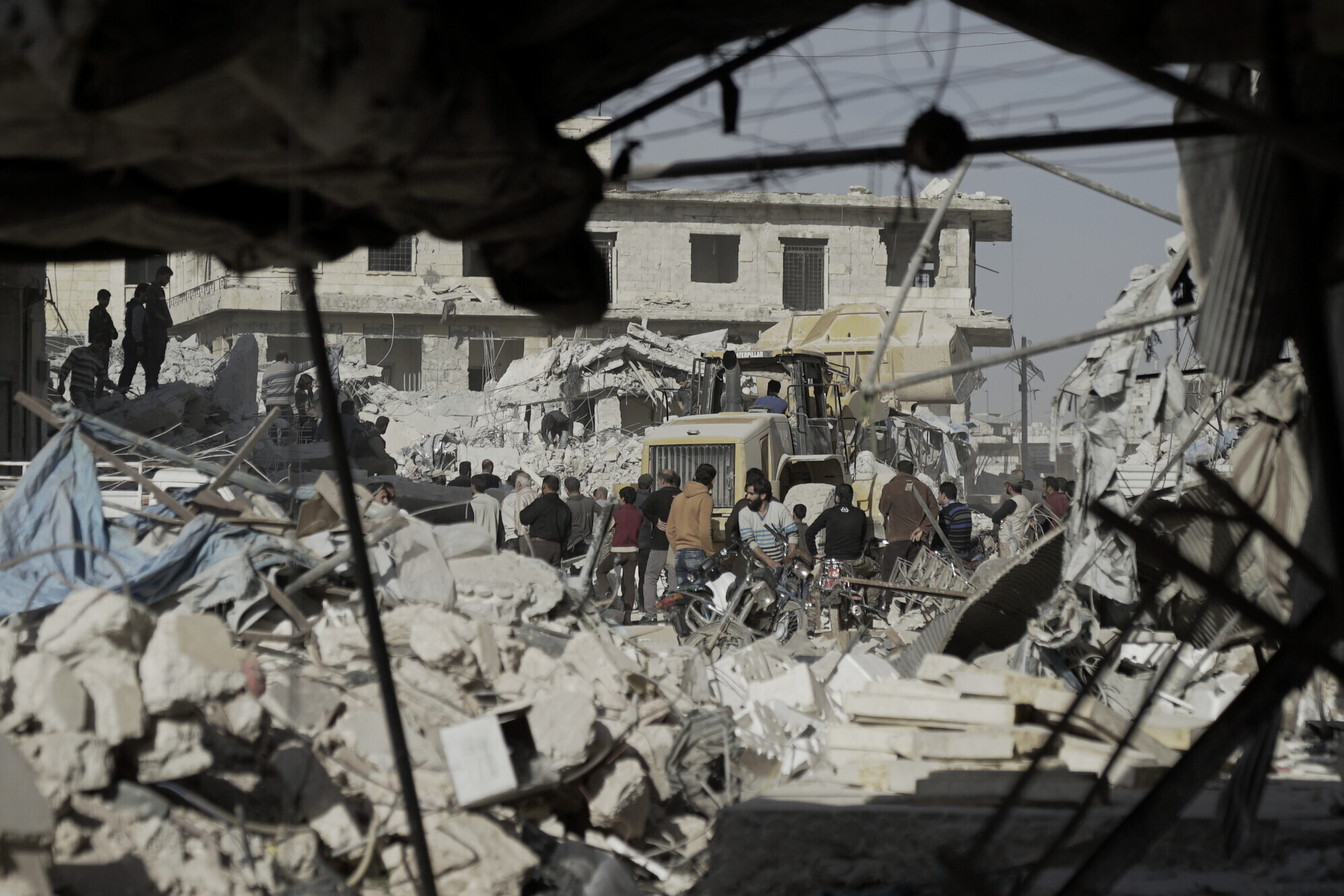Krieg: Zerstörung in der syrischen Stadt Idlib Krieg: Zerstörung in der syrischen Stadt Idlib