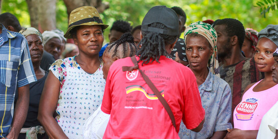 Eine Helferin von Malteser International in Haiti