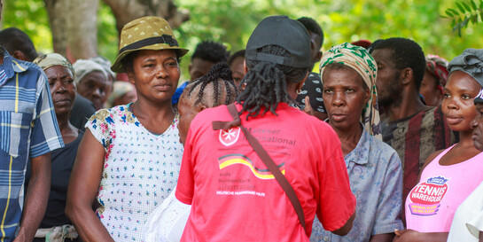Eine Helferin von Malteser International in Haiti