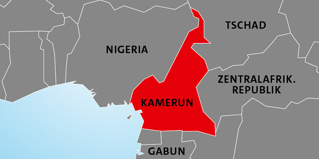 Lage von Kamerun in Afrika Lage von Kamerun in Afrika