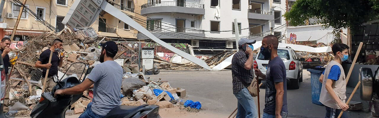 Aufräumarbeiten in Beirut nach der schweren Explosion in der libanesischen Hauptstadt