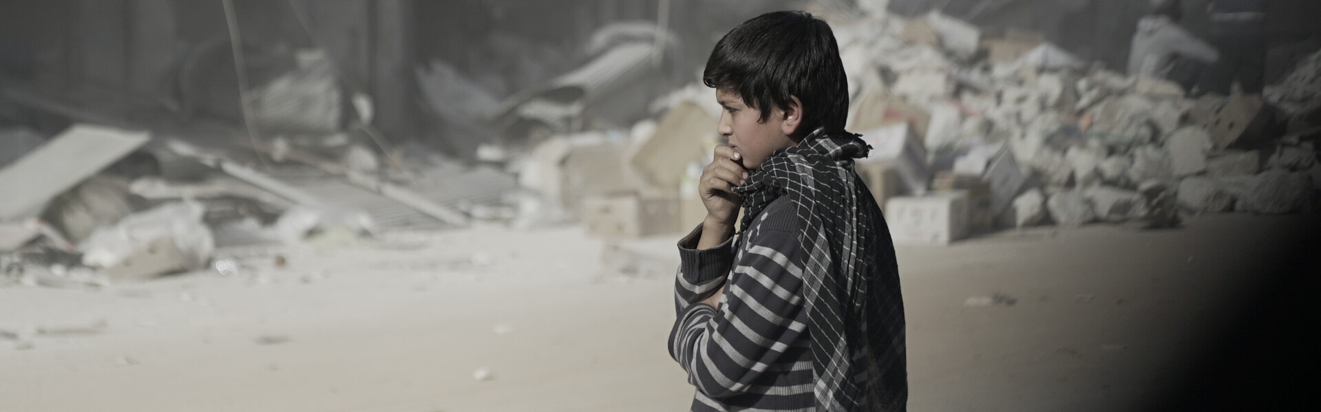 Ein Junge in Idlib, einer der umkämpften Regionen Syriens.