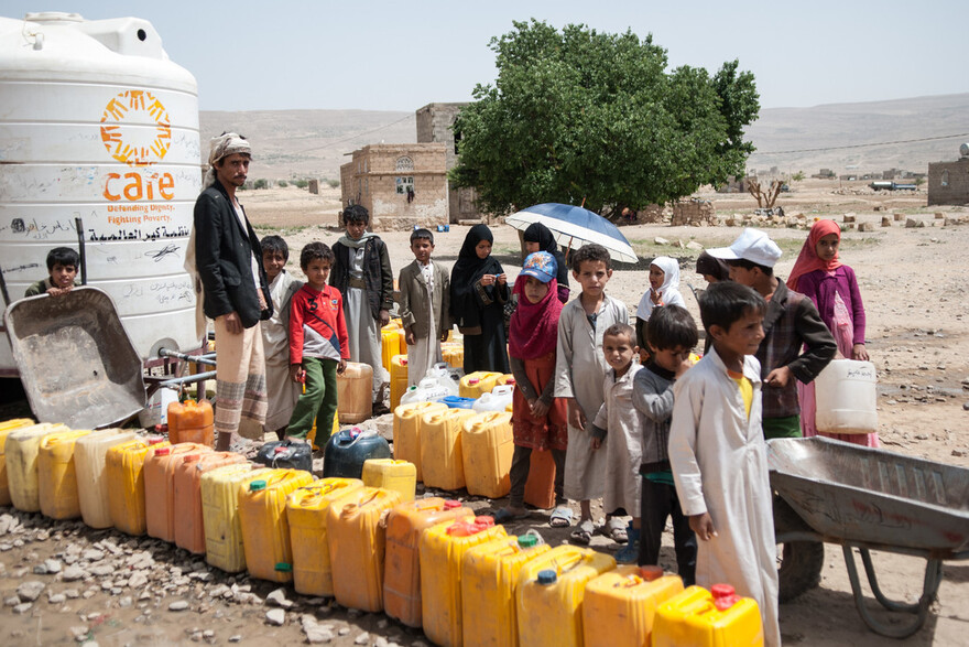 Die Organisation CARE versorgt die Menschen im Jemen mit sauberem Trinkwasser