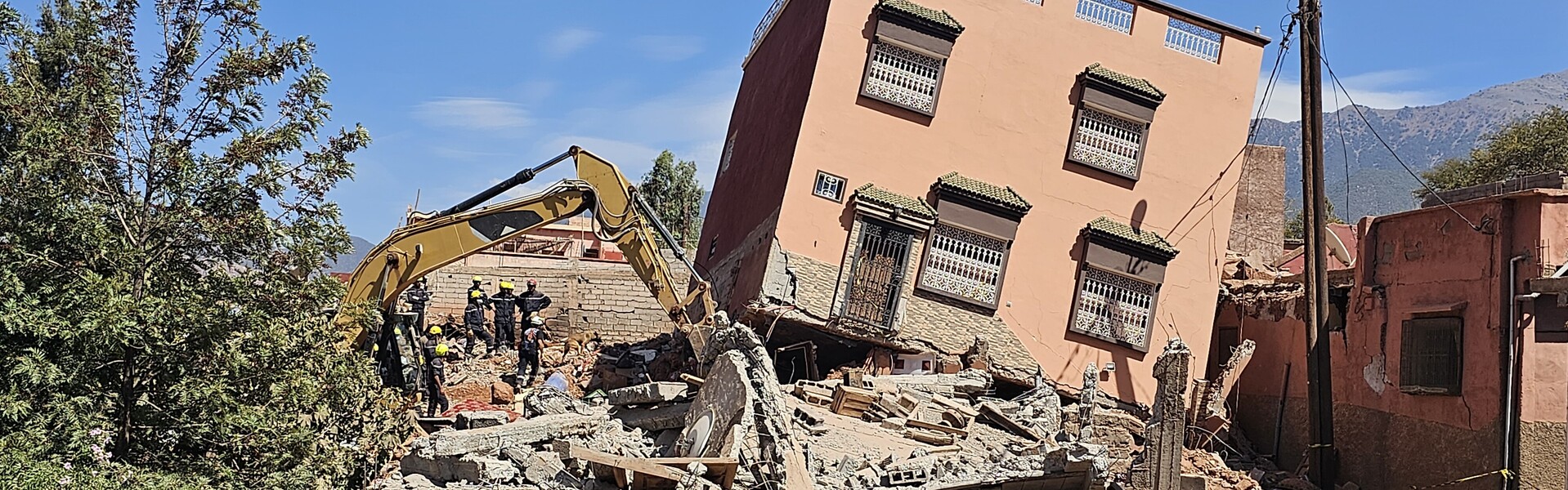 Ein zerstörtes Haus nach dem Erdbeben in Marokko