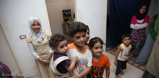 Syrische Flüchtlingsfamilie