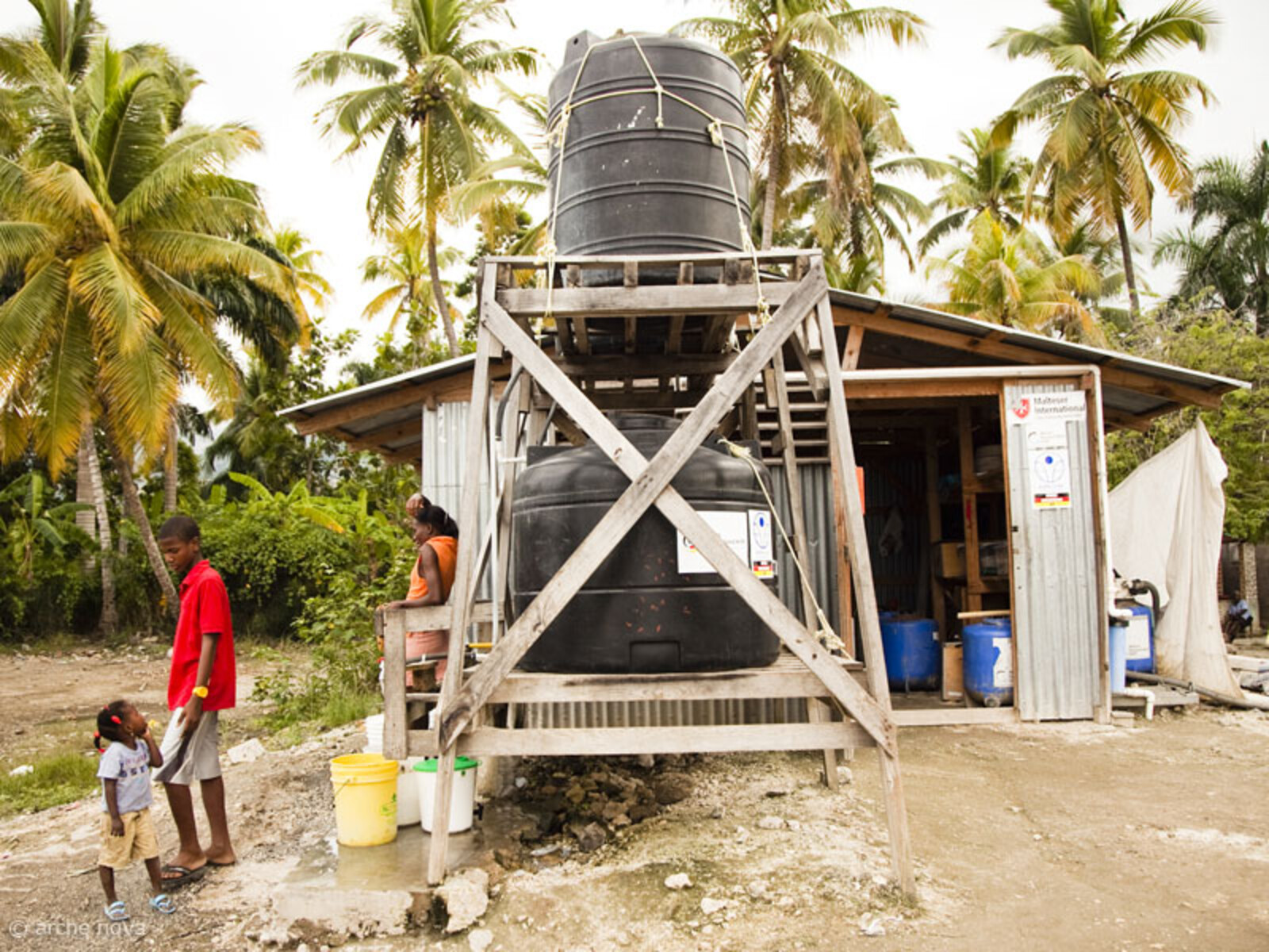 Die Trinkwasseranlage in Petit Guineé wird bis heute betrieben