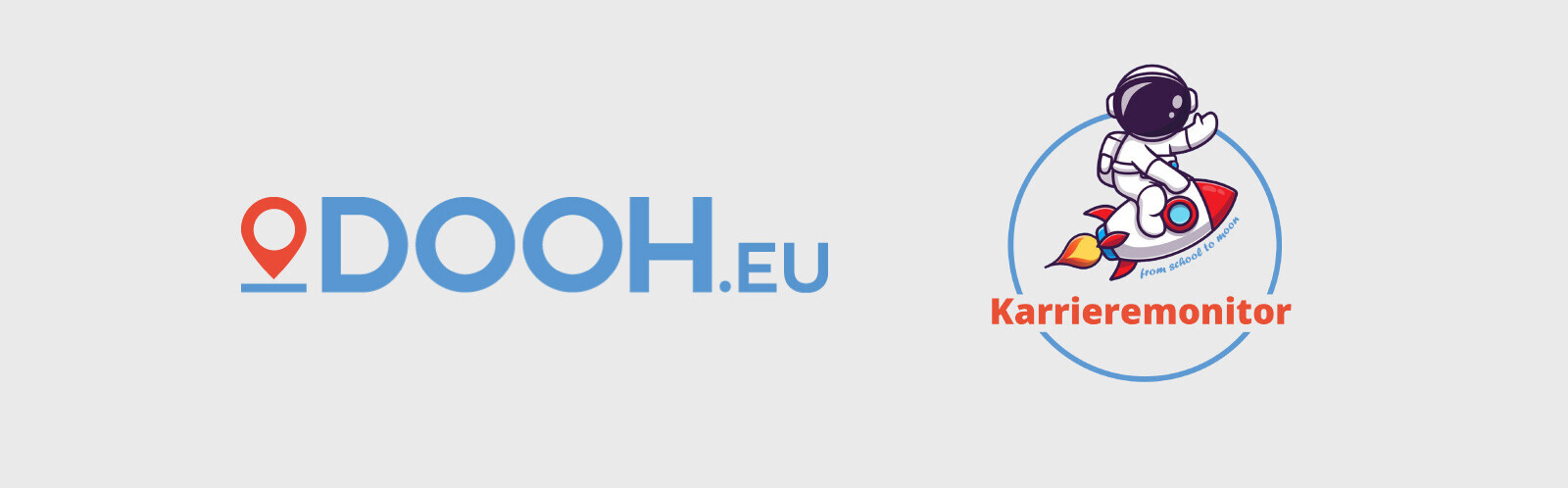 Logos von DOOH.eu und Karrieremonitor