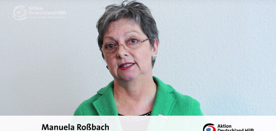 Geschäftsführerin Frau Roßbach gibt ein Statement ab zum Thema World Humanitary Summit.