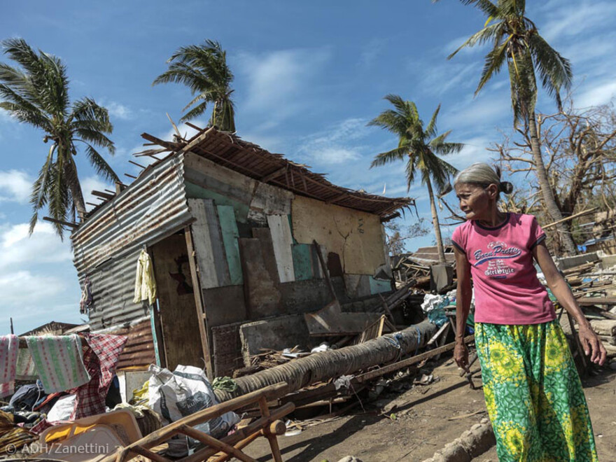 Gerade alte Menschen sind nach einer Naturkatastrophe wie dem Taifun Haiyan auf Hilfe angewiesen
