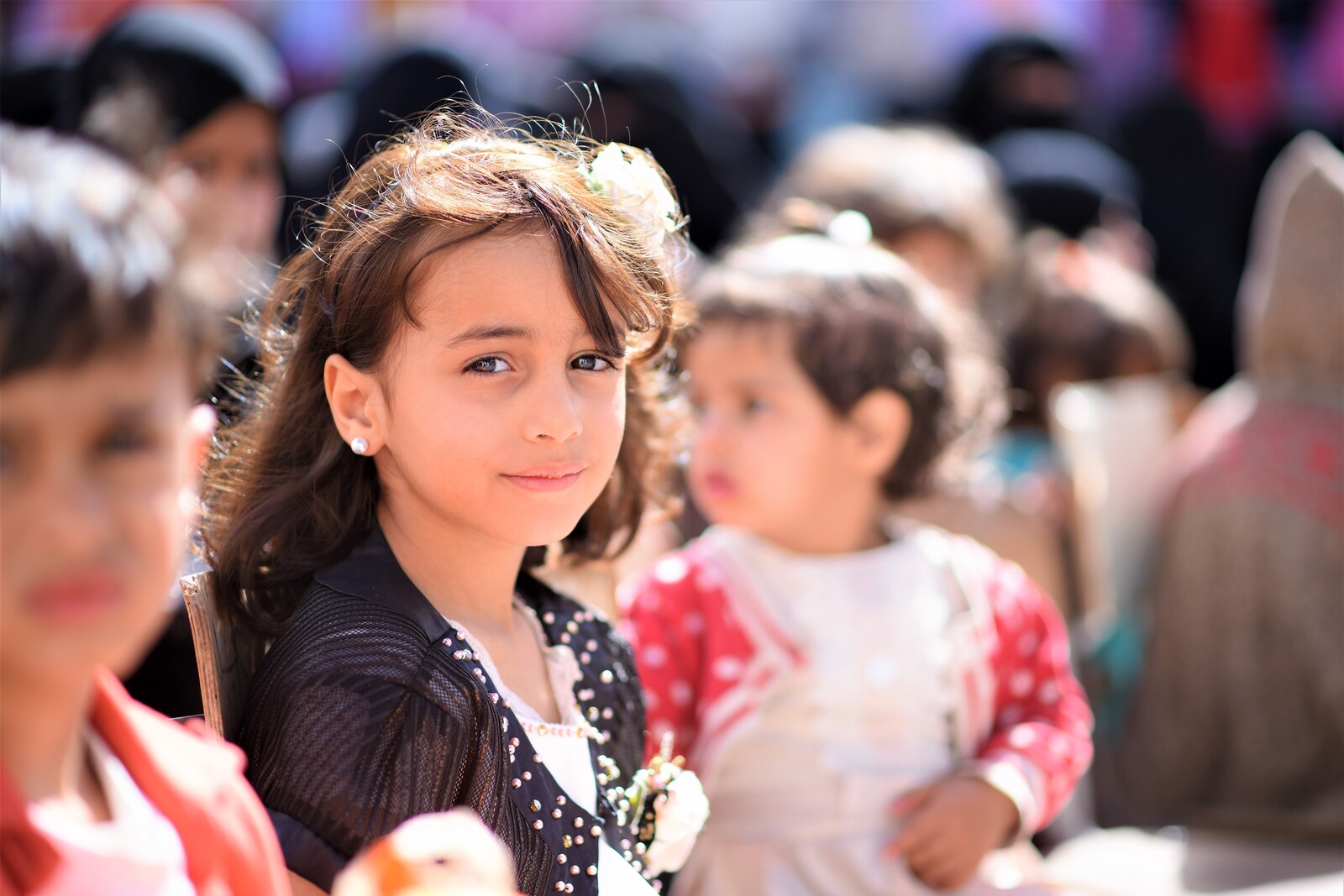 Ein Mädchen in einem Hilfsprojekt unserer Bündnisorganisation arche noVa im Jemen