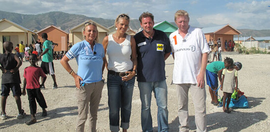 Westerwelle, Becker und Christiansen zu Besuch in Haiti