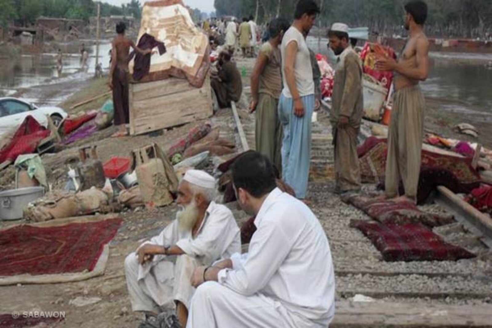 pakhtunkhwa Flut Pakistan: Flutsituation in Aza Khail Nowshehra
