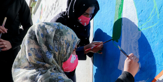 Kinder bei einem Hilfsprojekt von World Vision in Afghanistan