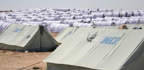 Unruhen in Libyen, Flüchtlingscamp in Tunesien an der Grenze zu Libyen