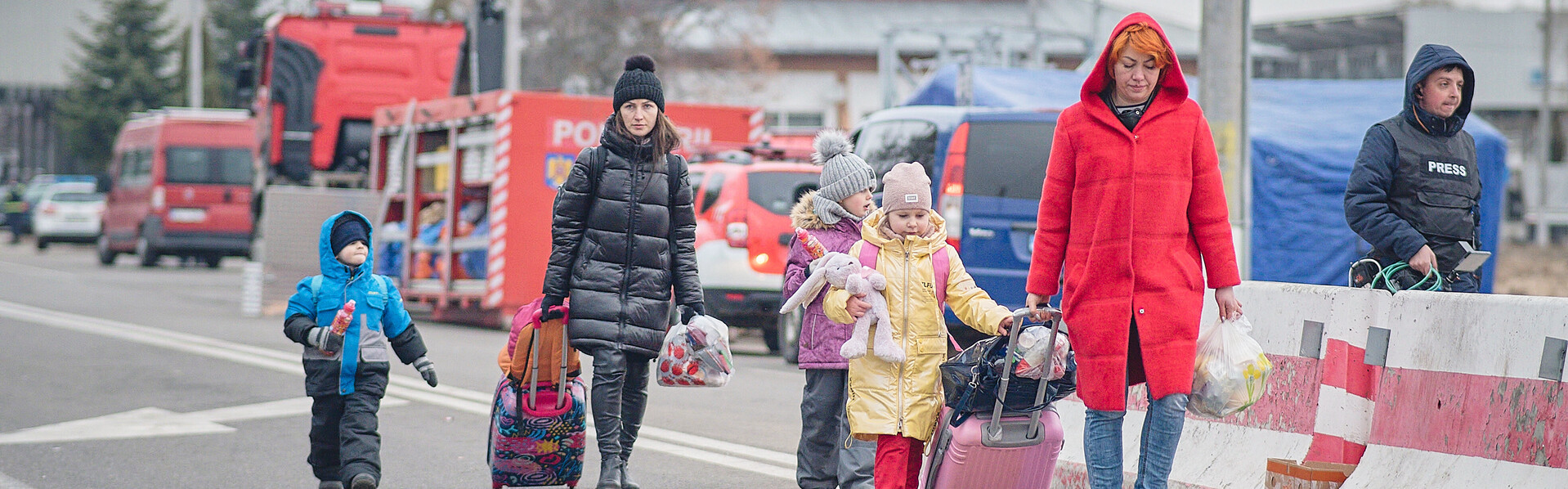 Zahlreiche Menschen aus der Ukraine befinden sich auf der Flucht.