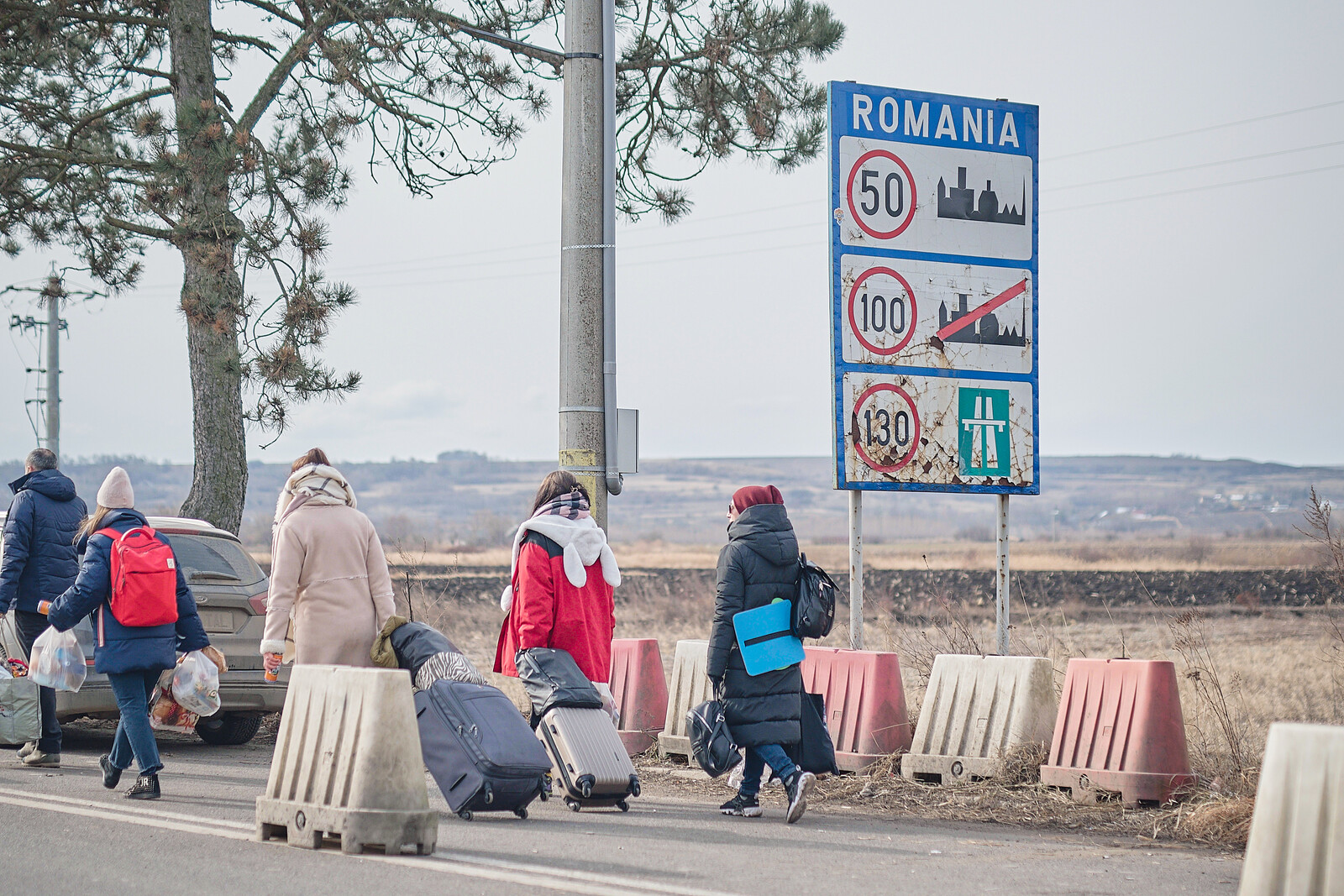 Ukrainerinnen auf der Flucht