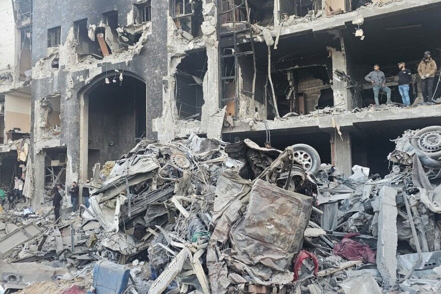 Ein zerstörtes Krankenhaus in Gaza Ein zerstörtes Krankenhaus in Gaza