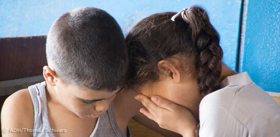 Weinende Kinder in Syrien