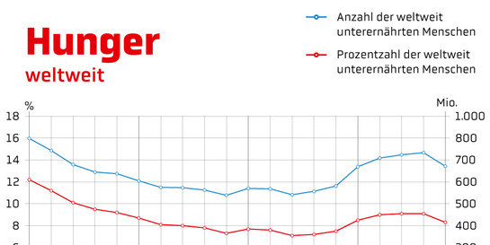Infografik: So entwickelt sich der weltweite Hunger 