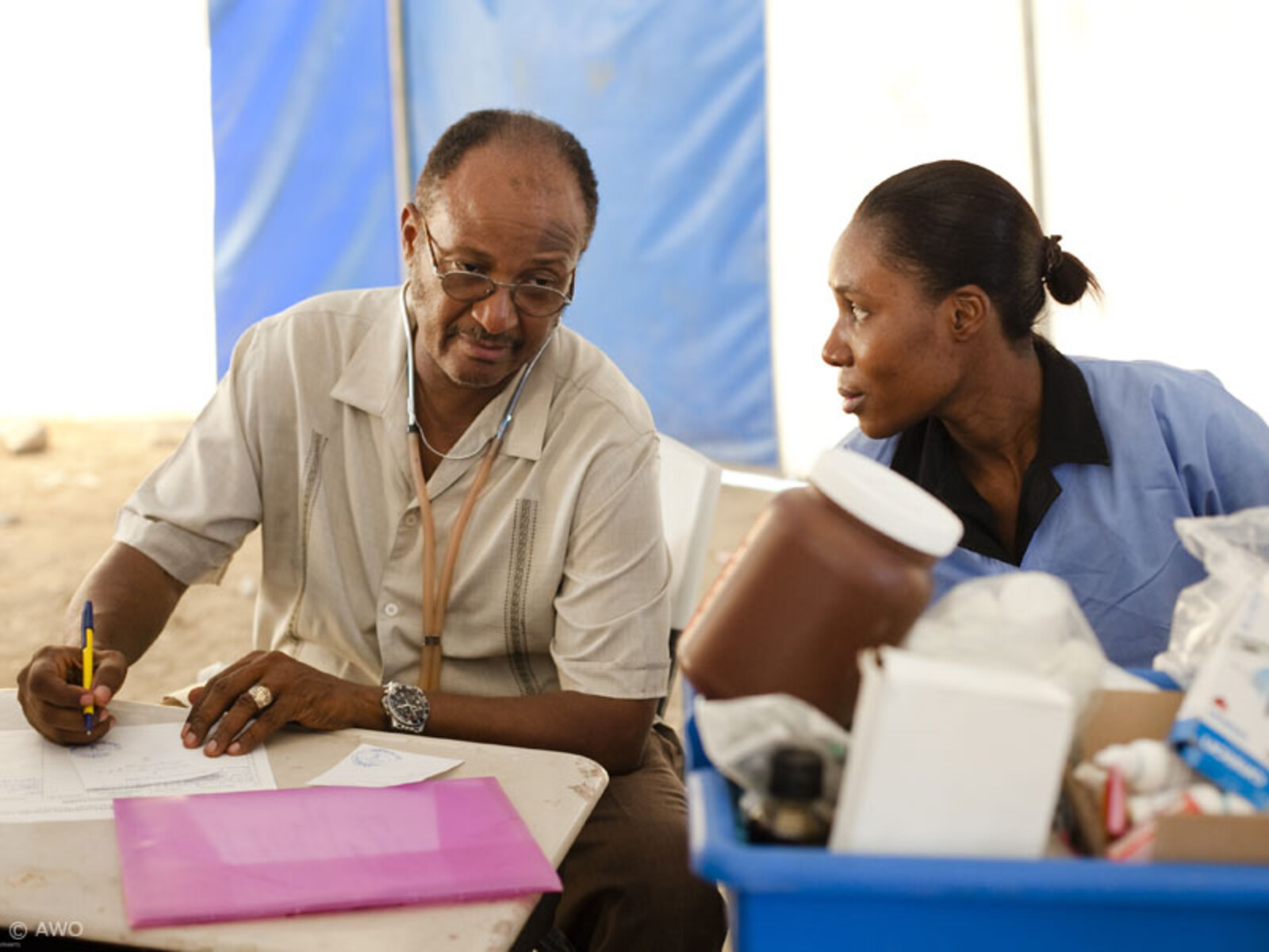 Medizinische Versorung im Flüchtlingscamp
