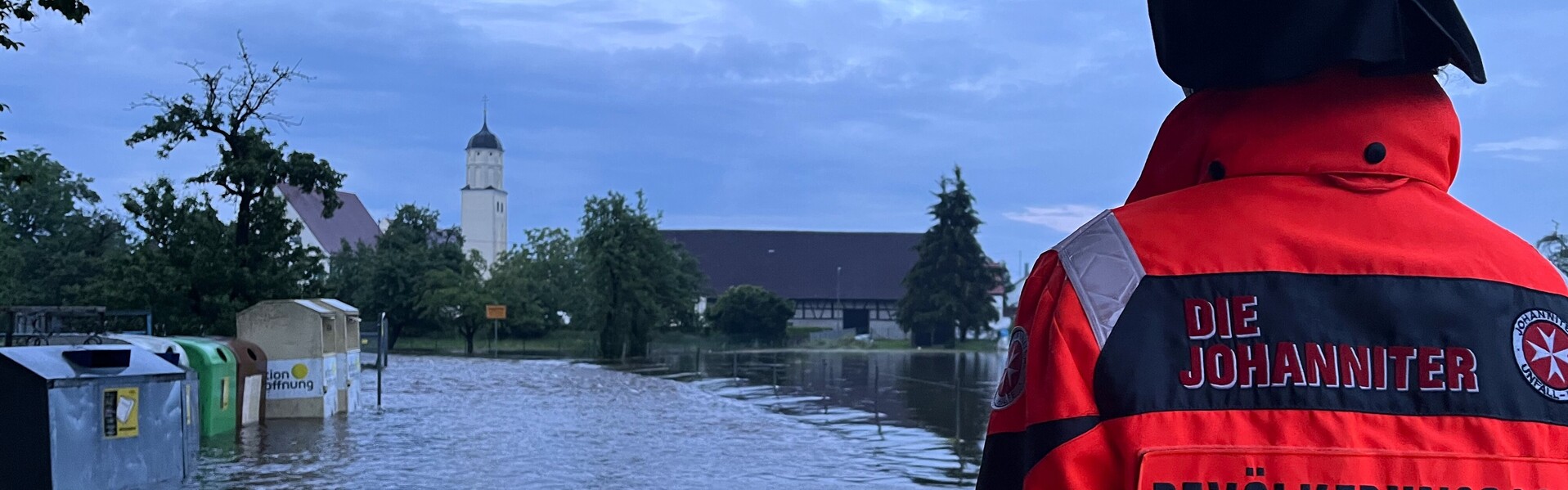 Johanniter im Einsatz nach Unwettern in Süddeutschland