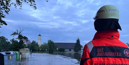 Johanniter im Einsatz nach Unwettern in Süddeutschland
